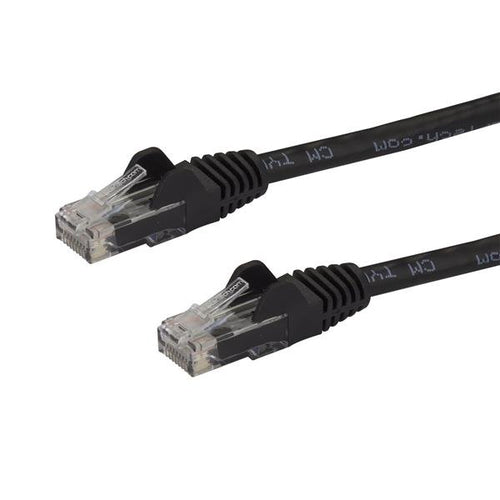 StarTech.com Cable de Red Ethernet Snagless Sin Enganches Cat 6 Cat6 Gigabit 0,5m - Negro Cables de red 0,5 m Cat6 RoHS