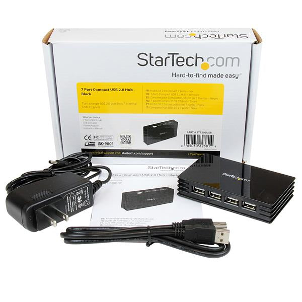 StarTech.com ST7202USB hubs de interfaz USB 2.0 USB 2.0 7 7