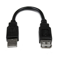 StarTech.com Cable de 0,15m de Extensión Alargador USB 2.0 - Macho a Hembra USB A - Extensor Cable USB 2.0 USB A USB A Macho/Hembra