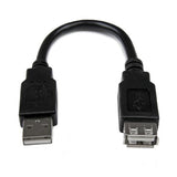 StarTech.com Cable de 0,15m de Extensión Alargador USB 2.0 - Macho a Hembra USB A - Extensor Cable USB 2.0 USB A USB A Macho/Hembra