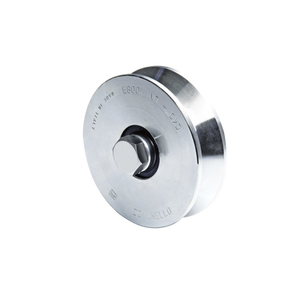 Rueda de 12 cm SIN Soporte Para Puertas Corredizas de Hasta 450 Kg / Canal Tipo "V"