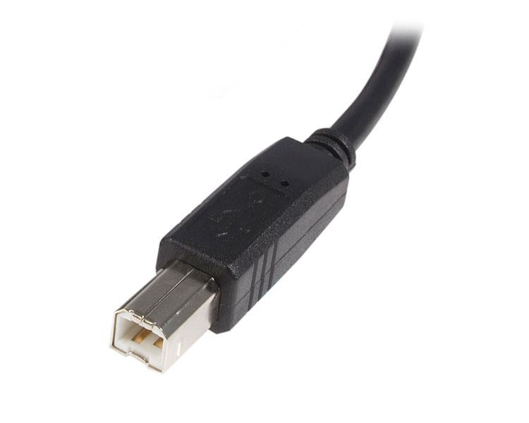 StarTech.com Cable USB de 3m para Impresora - 1x USB A Macho - 1x USB B Macho - Adaptador Negro Cable USB 2.0 USB A USB B Macho/Macho