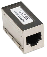 Intellinet COPLE RJ45-RJ45 CAT5E MODULAR METALICO UTP FTP conectores RJ-45 Plata Metal Cat5e