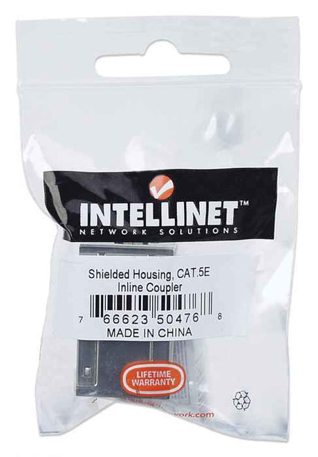 Intellinet COPLE RJ45-RJ45 CAT5E MODULAR METALICO UTP FTP conectores RJ-45 Plata Metal Cat5e