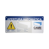 Letrero de Aviso Peligro para puertas automáticas CAME