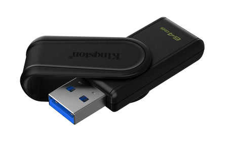 Kingston Technology 64GB Portable USB 3.2 Gen 1 DataTraveler Exodia S (Black/Black) Memoria Flash 64 GB USB tipo A 3.2 Gen 1 (3.1 Gen 1) Si
