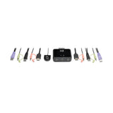 Tripp Lite B032-HUA2 KVM con Cables USB / HD de 2 Puertos con audio y video, Cables y USB para Compartir Periféricos