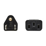Tripp Lite P006-001 Cable de Alimentación para Computadora, NEMA 5-15P a C13 - 10A, 125V, 18 AWG, 30.5 cm [1 pie], Negro