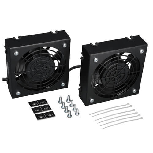Tripp Lite SRFANWM Juego de Ventilador de Techo SmartRack para Instalación en Pared, 2 ventiladores de alto rendimiento 