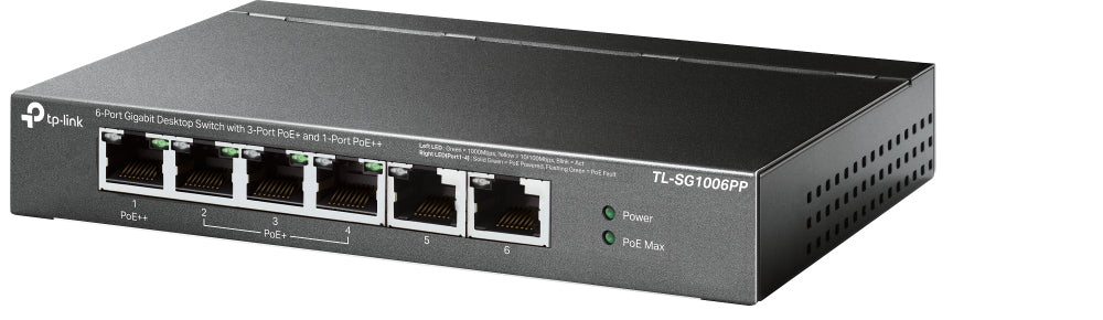 TP-Link TL-SG1006PP dispositivo de redes No administrado Si 6 Gigabit Ethernet (10/100/1000)