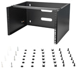 StarTech.com Soporte Montaje en Pared de 6U 12in Profundidad Rack Horizontal para Patch Panel Parcheo Rack 6U Bastidor de pared 20 kg Negro