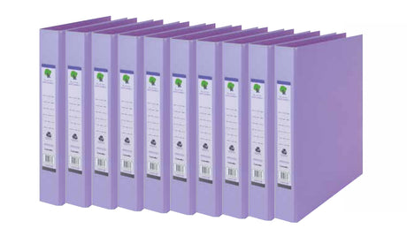 Techmakro KITCARP10-1LV carpeta de cartón Carta Lavanda, Anillo redondo, Almacenamiento, Cloruro de polivinilo (PVC)
