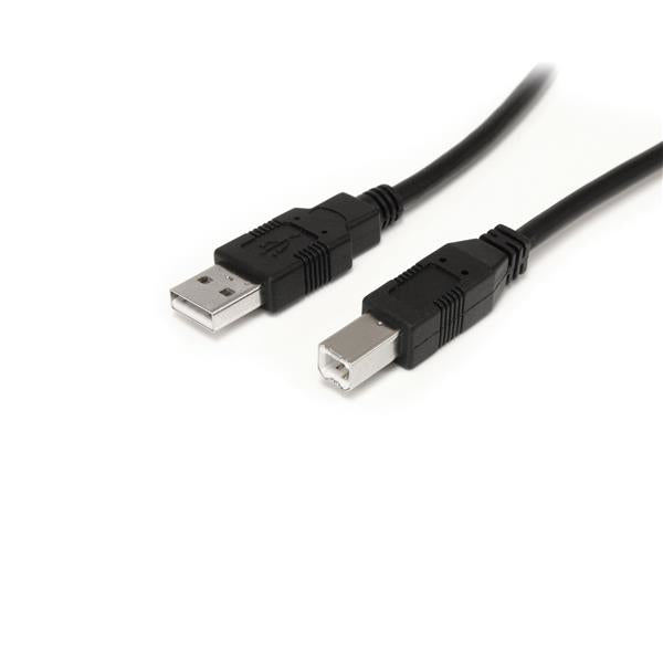 StarTech.com Cable USB Activo de 10m para Impresora - 1x USB A Macho - 1x USB B Macho - Adaptador Negro Cable USB 2.0 USB A USB B Macho