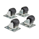 Tripp Lite SRCASTER Juego de ruedecitas SmartRack, paquete de 4 Accesorios para rack Negro 249,5 kg 2,72 kg