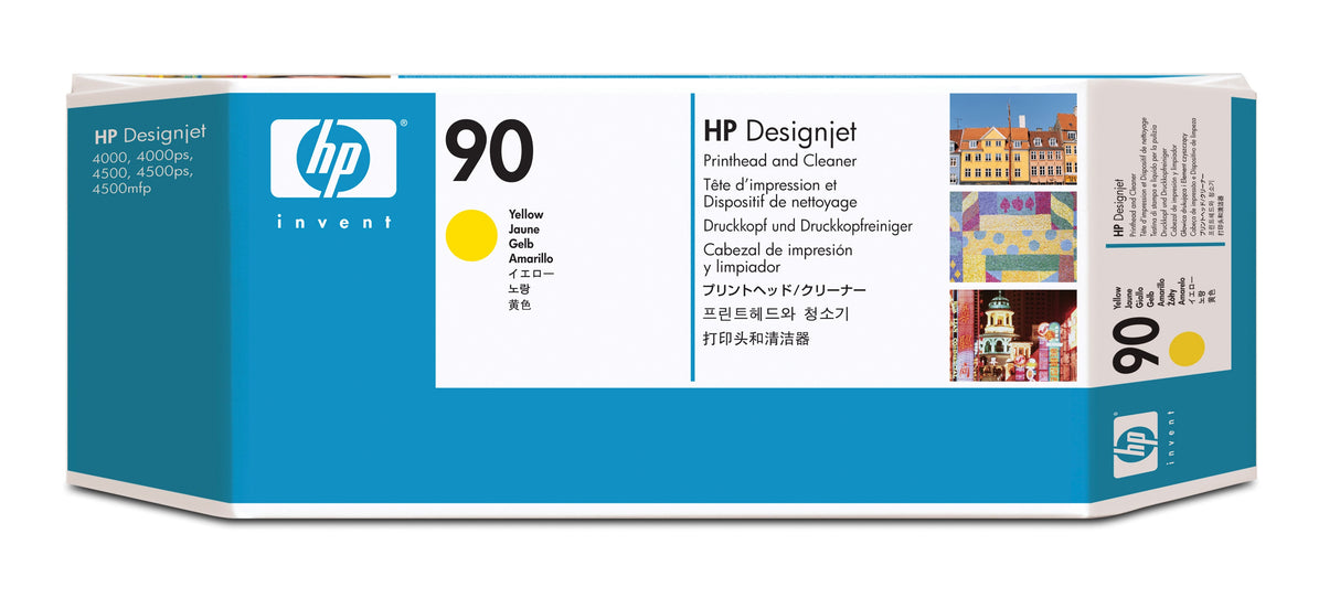 HP Limpiador de cabezales de impresión y cabezal de impresión amarillo HP 90 Impresora Inyección de tinta térmica