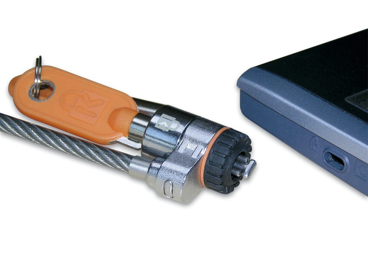 Kensington Candado con llave para portátiles MicroSaver® Cable Negro, Gris Llave Barra en T Acero