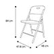 Lifetime Silla Plegable 2810, 83.9 cm, Blanca, Metal y Plástico