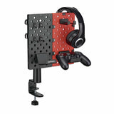 Manhattan 462518 Soportes Mando de videoconsola, Auriculares Escritorio Negro, Rojo