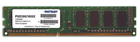 Patriot Memory Signature Line PSD38G16002 módulo de memoria 8 GB 1 x 8 GB DDR3 240-pin DIMM, 1600 MHz