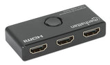 Manhattan 207997 Conmutadores de vídeo HDMI 3 Acrilonitrilo butadieno estireno (ABS)