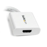 StarTech.com Adaptador Conversor de Vídeo Mini DisplayPort DP a HDMI - 1920x1200 - Pasivo - Blanco Cable Derecho Derecho 0,12 m Mini-DisplayPort