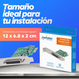 Manhattan Tarjeta Paralela PCI Express tarjetas y adaptadores de interfaz PCIe Paralelo Si IEEE 1284, CE, FCC, RoHS, WEE