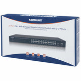 POE SWITCH GB 24 PTOS 19" 30W/PTO, 240W + 2 SFP