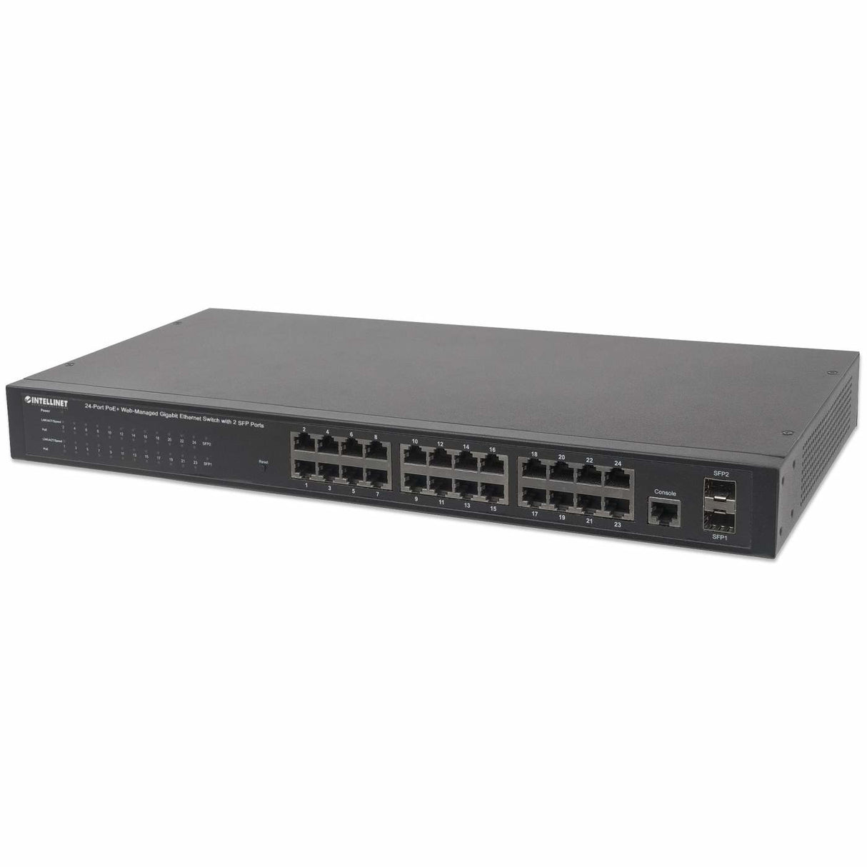 POE SWITCH GB 24 PTOS 19" 30W/PTO, 240W + 2 SFP