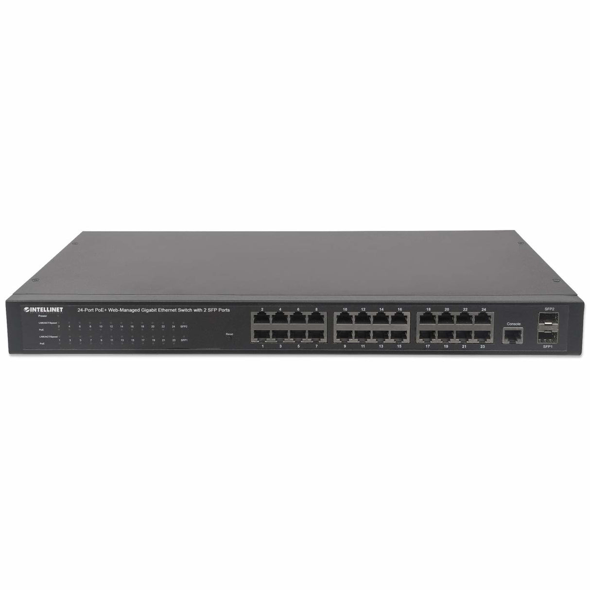 POE SWITCH GB 24 PTOS 19" 30W/PTO, 240W + 2 SFP