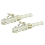 StarTech.com Cable de Red Ethernet Cat6 Snagless de 3m Blanco - Cable Patch RJ45 UTP Cables de red 3 m Cat6 RoHS