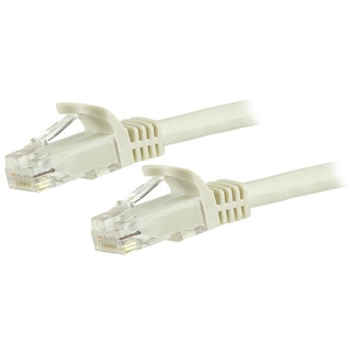 StarTech.com Cable de Red Ethernet Cat6 Snagless de 3m Blanco - Cable Patch RJ45 UTP Cables de red 3 m Cat6 RoHS