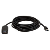 Manhattan Cable alargador USB-A a USB-A activo, 5 m, macho a hembra, 5 Gbps (USB 3.0), repetidor integrado, negro, 3 años de garantía, equivalente a USB2AAEXT5M Cable USB 3.2 Gen 1 (3.1 Gen 1) USB A USB A Macho/Hembra
