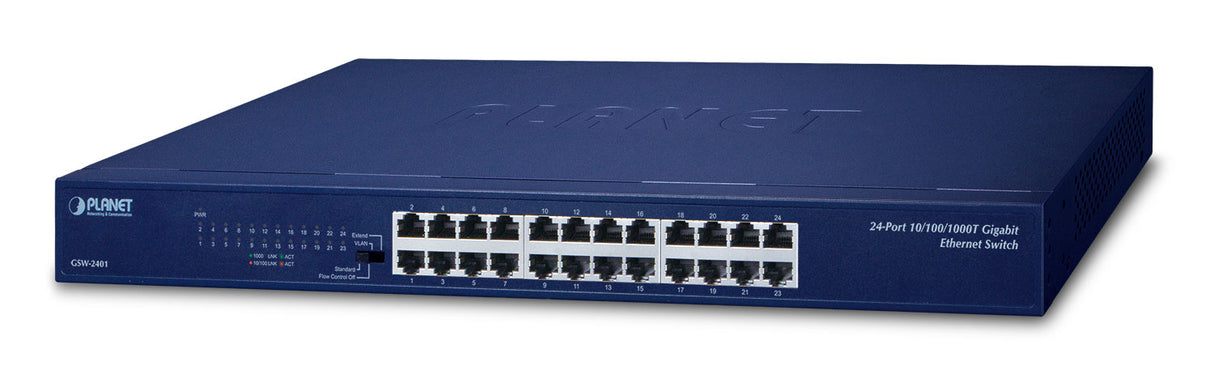 PLANET GSW-2401 switch No administrado Gigabit Ethernet (10/100/1000) 1U Azul