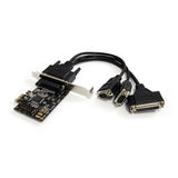 StarTech.com Tarjeta Adaptadora PCI Express PCIe 2 Puertos Serie 1 Paralelo con Cable Multiconector RS232 Serial Tarjeta