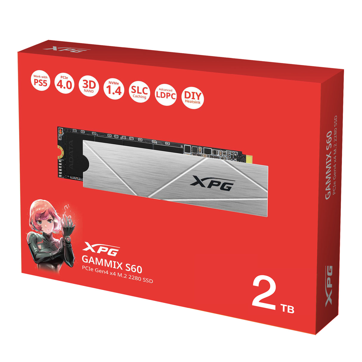 XPG GAMMIX S60 unidades internas de estado sólido 1.4 2 GB M.2 PCI Express 4.0