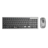 Combo Inalambrico Recargable 2 en 1 Stylos Teclado 96% Membrana 96 teclas Conexion USB Nano 2.4Ghz + Mouse 1,600 Dpi 5 B