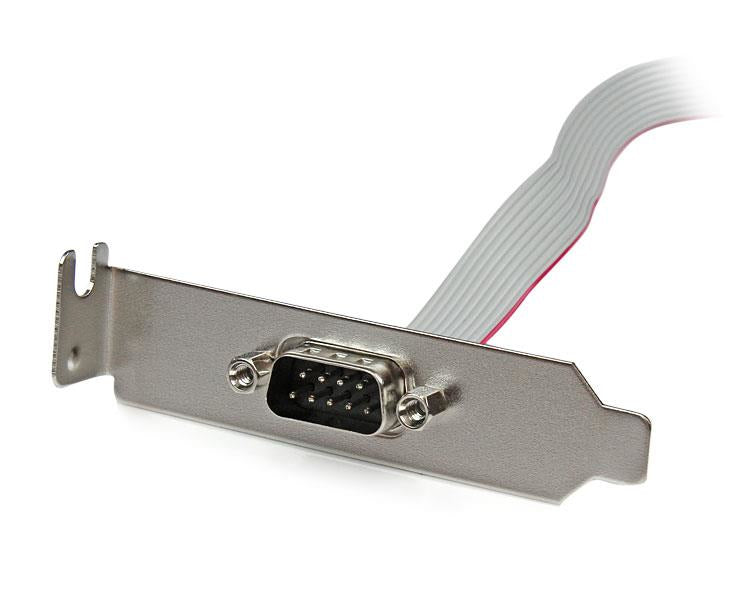 StarTech.com Adaptador de 0.4m Header Cabezal Bracket Serie Serial DB9 RS232 a IDC 10 Pines Placa Base Perfil Bajo piezas de ordenador Small Form Factor (SFF) Otro Gris IDC