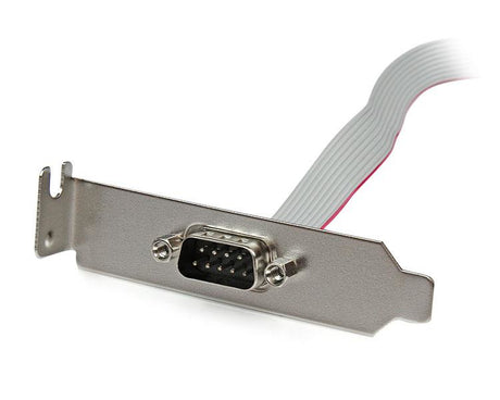 StarTech.com Adaptador de 0.4m Header Cabezal Bracket Serie Serial DB9 RS232 a IDC 10 Pines Placa Base Perfil Bajo piezas de ordenador Small Form Factor (SFF) Otro Gris IDC