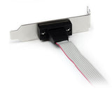 StarTech.com Adaptador de 0.4m Header Cabezal Bracket Serie Serial DB9 RS232 a IDC 10 Pines Placa Base Perfil Bajo piezas de ordenador Small Form Factor (SFF) Otro Gris IDC
