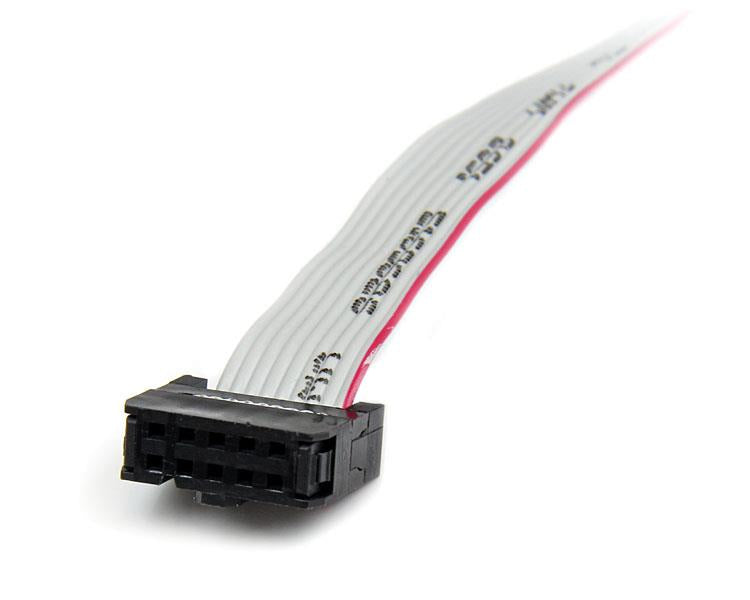 StarTech.com Adaptador de 0.4m Header Cabezal Bracket Serie Serial DB9 RS232 a IDC 10 Pines Placa Base Perfil Bajo piezas de ordenador Small Form Factor (SFF) Otro Gris IDC