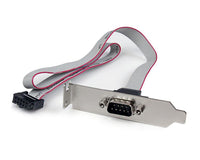 StarTech.com Adaptador de 0.4m Header Cabezal Bracket Serie Serial DB9 RS232 a IDC 10 Pines Placa Base Perfil Bajo piezas de ordenador Small Form Factor (SFF) Otro Gris IDC