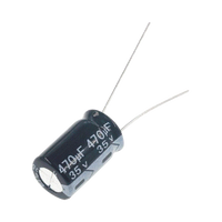 Capacitor Electrolítico de Aluminio, Radial de 470 µFd, 35 Vcc, 105 °C, 10 x 20 mm.