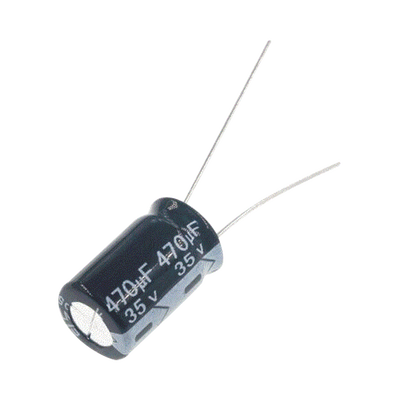 140XRL354470 - Capacitor Electrolítico de Aluminio, Radial de 470 µFd, 35 Vcc, 105 °C, 10 x 20 mm.