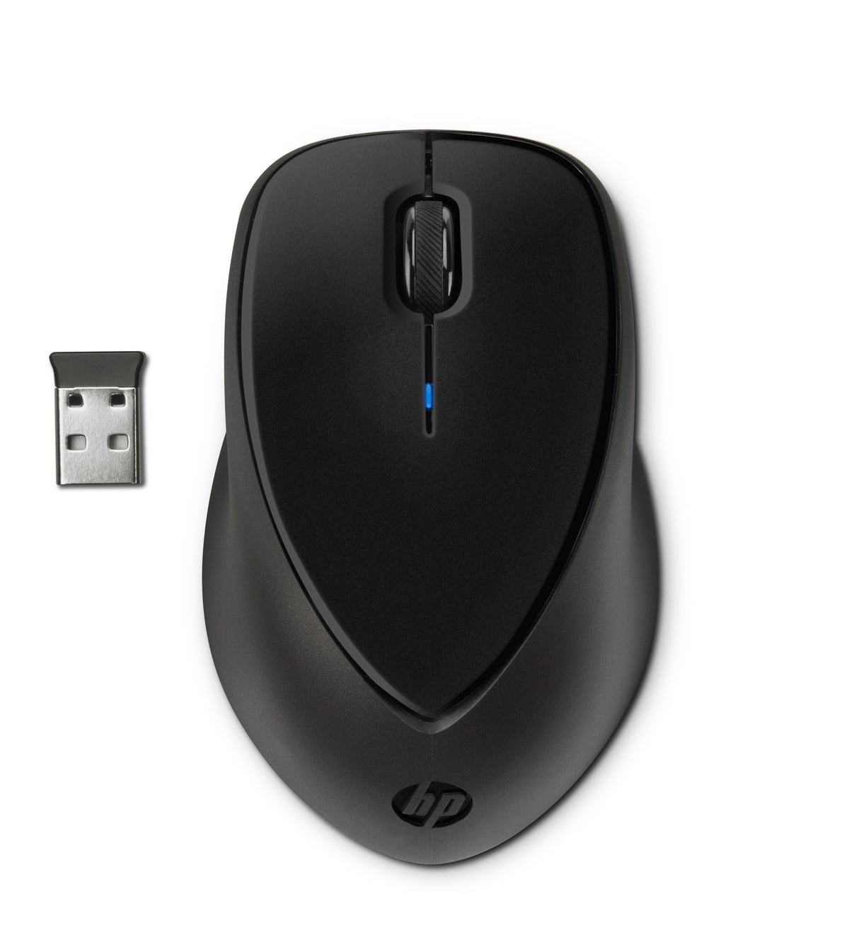 HP Mouse inalámbrico de sujeción cómoda, Ambidiestro, Óptico, Negro, H2L63AA