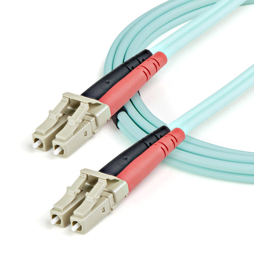 StarTech.com Cable de 1m de Fibra Óptica Multimodo OM3 LC a LC UPC - Full Duplex 50/125µm - para Redes de 100G - LOMMF/V