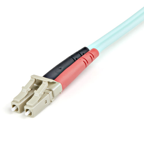 StarTech.com Cable de 1m de Fibra Óptica Multimodo OM3 LC a LC UPC - Full Duplex 50/125µm - para Redes de 100G - LOMMF/V