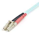 StarTech.com Cable de 1m de Fibra Óptica Multimodo OM3 LC a LC UPC - Full Duplex 50/125µm - para Redes de 100G - LOMMF/V
