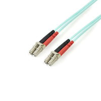 StarTech.com Cable de 2m de Fibra Óptica Multimodo OM3 LC a LC UPC - Full Duplex 50/125µm - para Redes de 100G - LOMMF/V