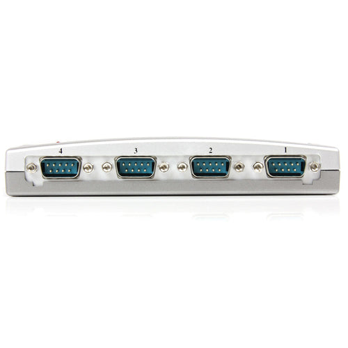 StarTech.com Hub Concentrador USB a 4 Puertos Serie RS232 - Ladrón Serie DB9 - Adaptador USB a Serie Hubs de interfaz 4 