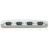 StarTech.com Hub Concentrador USB a 4 Puertos Serie RS232 - Ladrón Serie DB9 - Adaptador USB a Serie Hubs de interfaz 4 